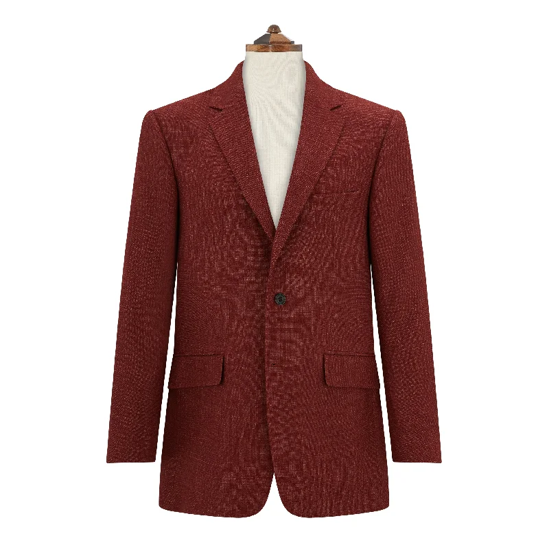 William Dark Pink Hopsack Jacket