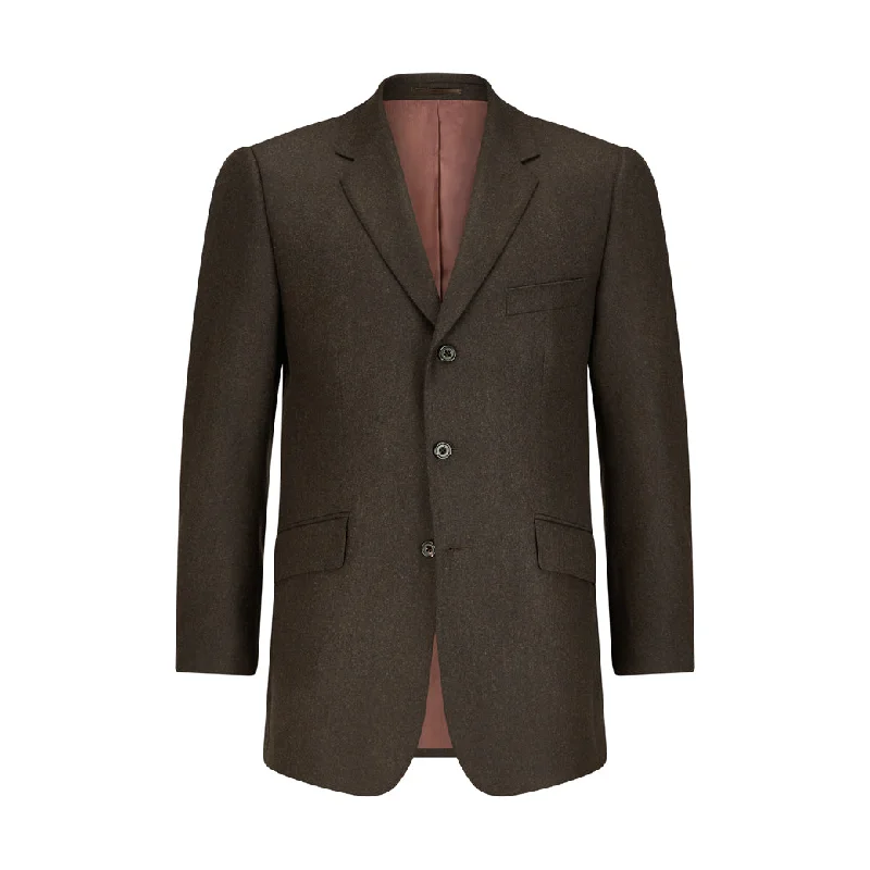 Warrick Chocolate Brown Flannel Jacket