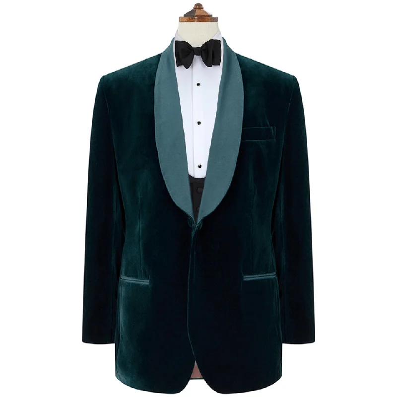 Dumont Teal Velvet Jacket