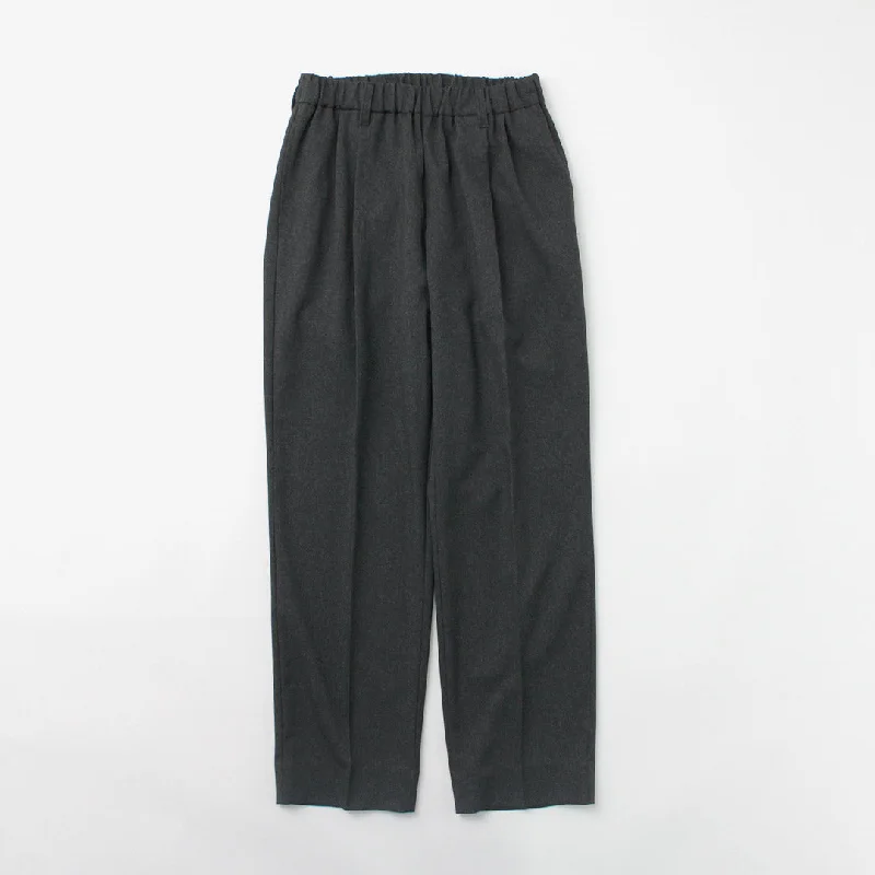 FLISTFIA / Wool-like Tuck Wide Trouesrs