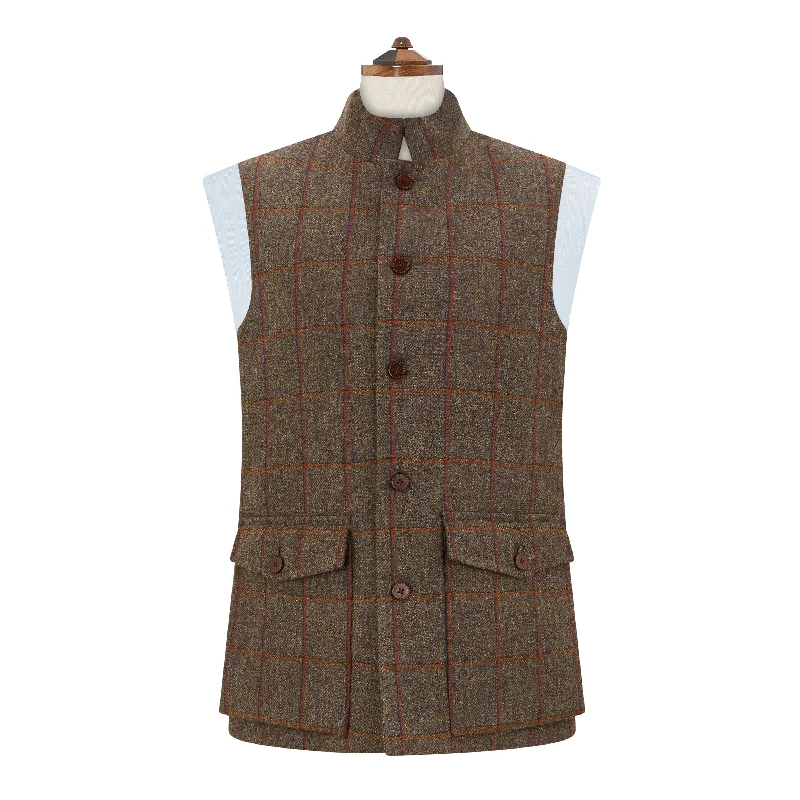 Arthur Green Rust Check Tweed Gilet