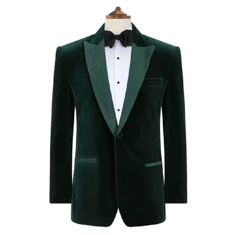 Bailey Bottle Green Velvet Jacket