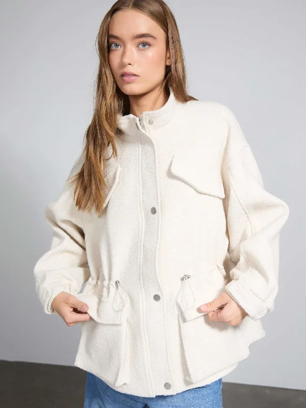 KAIA BOUCLE JACKET - CREME