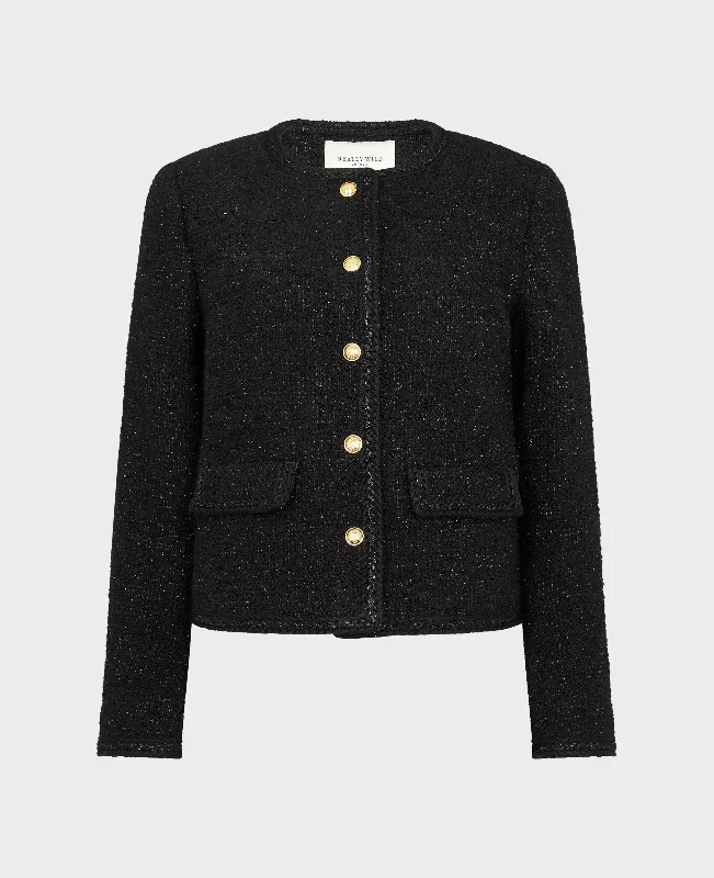 Cropped Braided Boucle Jacket