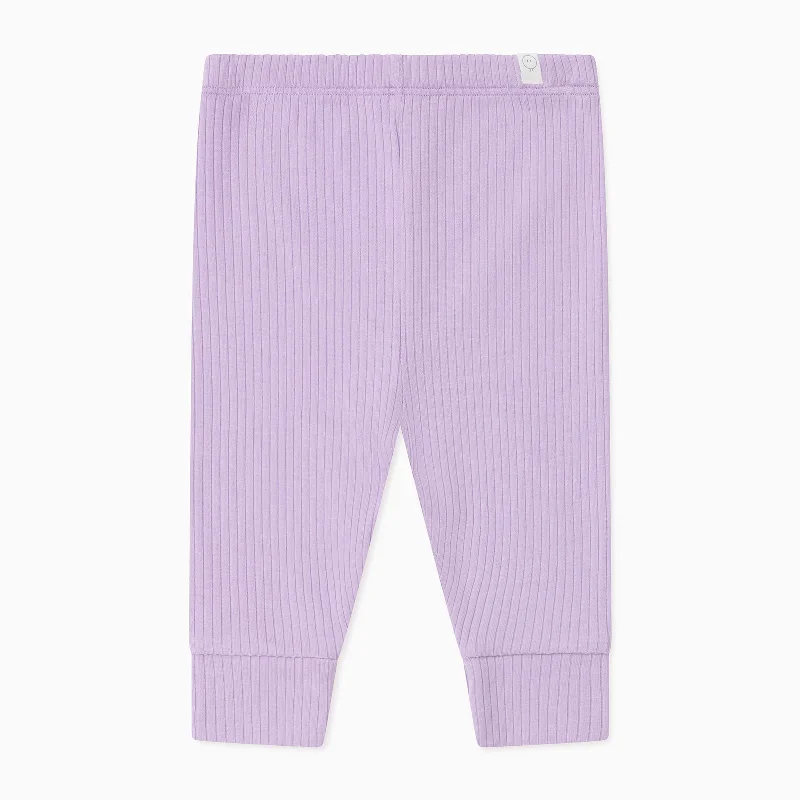 Lilac Ribbed Leggings