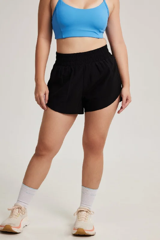 Pace Yourself Shorts in Black Sesame