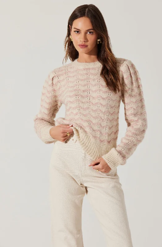 Jaylani Striped Pointelle Sweater