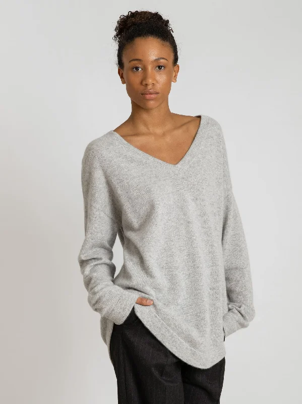 Cashmere sweater "Alva" - light grey