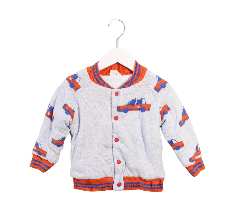 CIGOGNE Bébé Lightweight Jacket, Buttoned Sweatshirt 3T