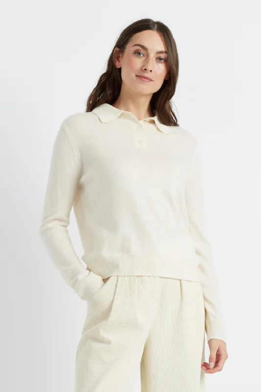 Cream Wool-Cashmere Nico Sweater