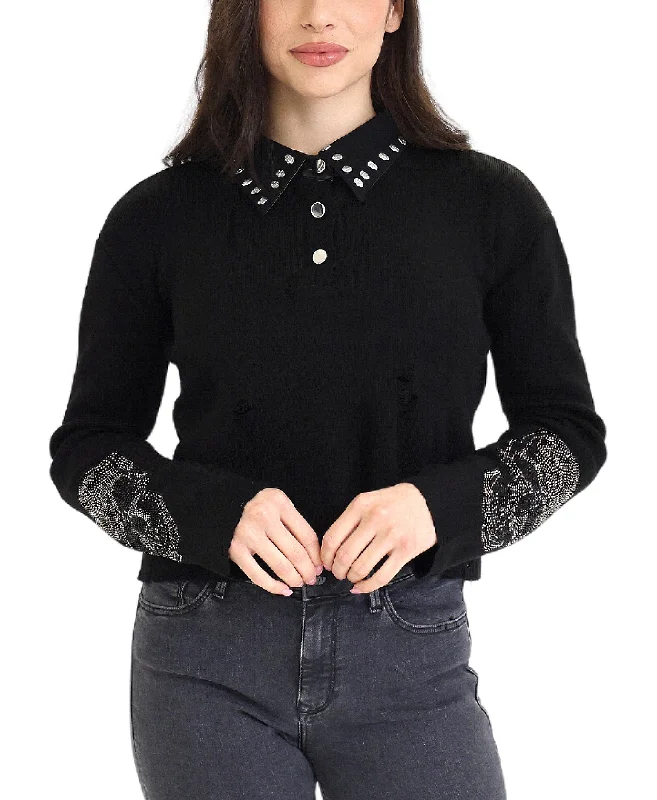 Collar Top w/ Skull Detail