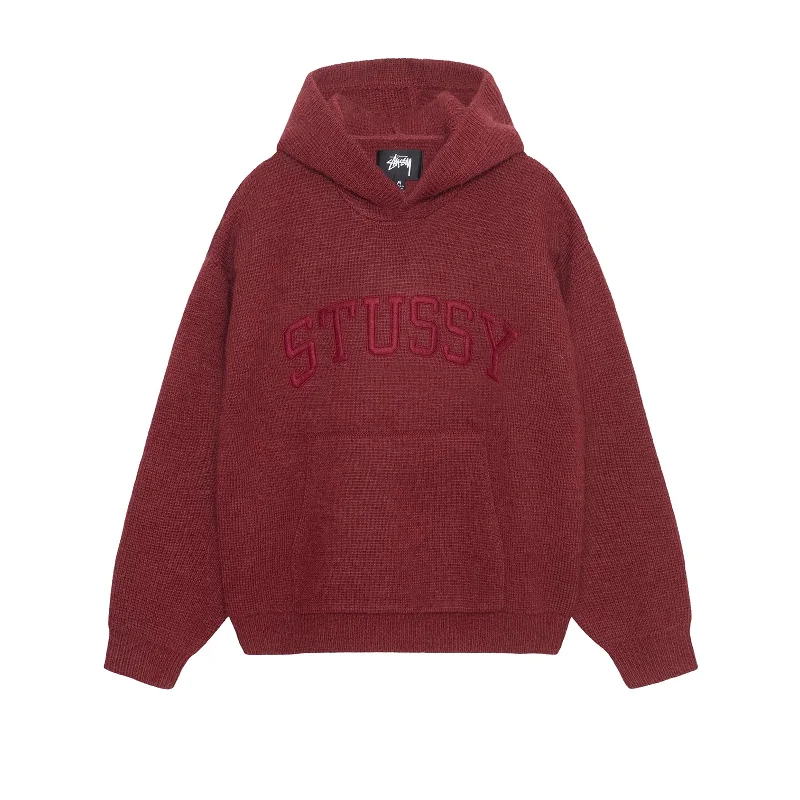 Felt Patch Knit Hoodie