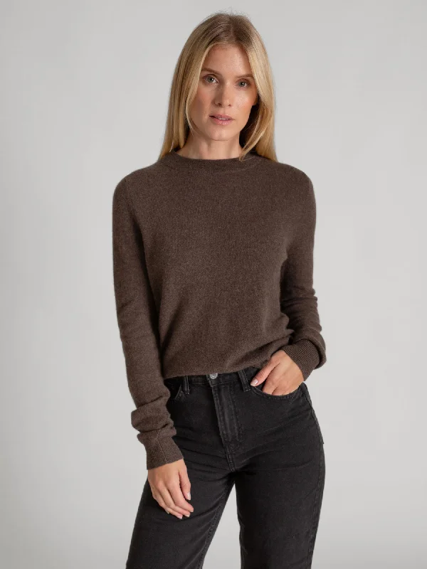 Cashmere sweater "Thora" - dark brown