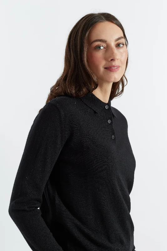 Black Wool-Cashmere Nico Sweater