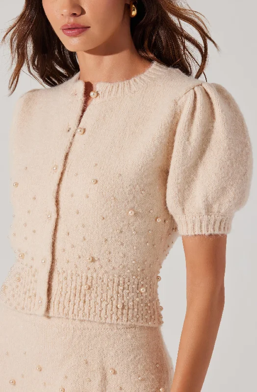 Joly Pearl Embellished Cardigan