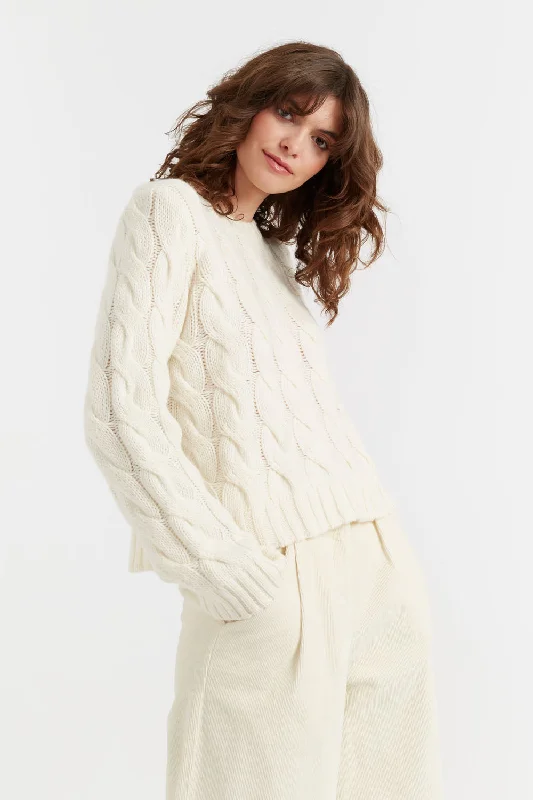 Cream Wool-Cashmere Gertie Sweater