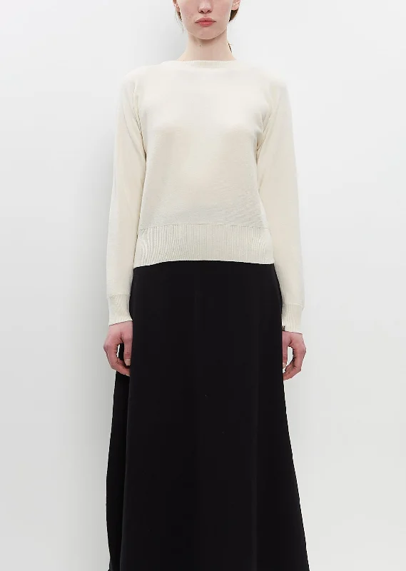 Cashmere Nylon n°382 Belle Sweater — Cream