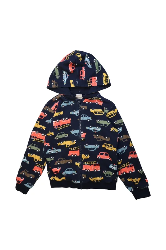 Polarn O. Pyret Zip-Up Hoodie With Vehicle Print 6T-7Y