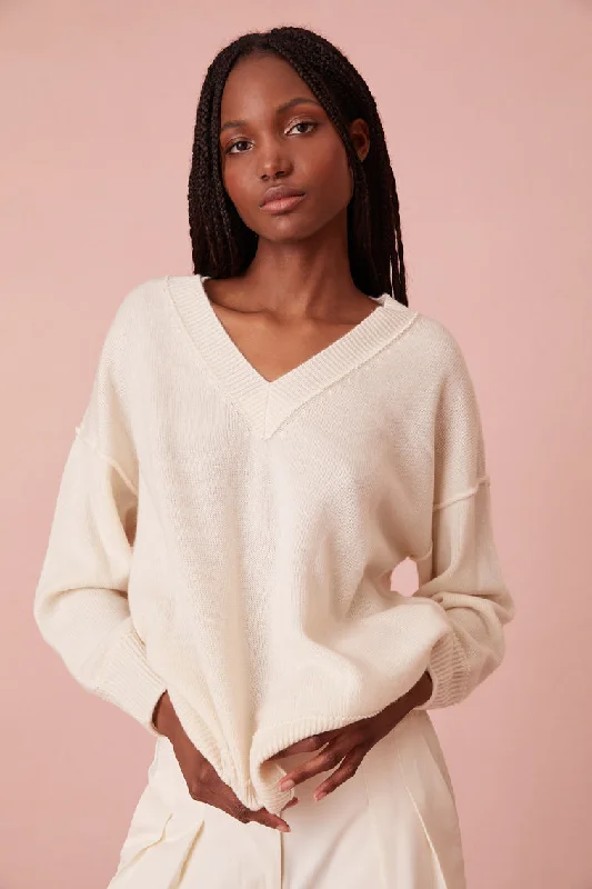 Perrine Cashmere V-Neck Pullover