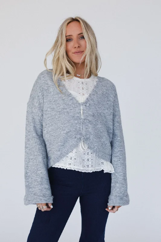 The Nest Kendrick Sweater Top - Heather Gray