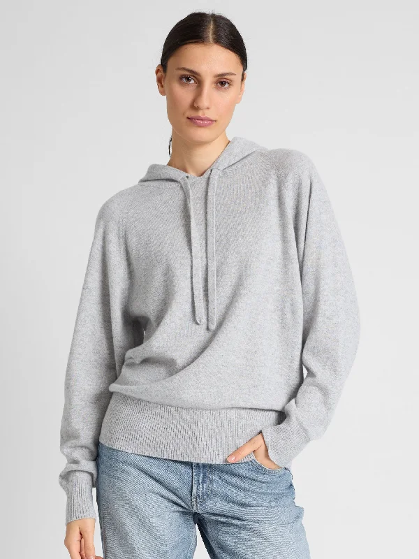 Cashmere sweater "Lux Hoodie" - light grey