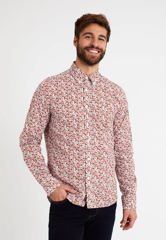 Chemise manches longues homme, imprimé floral