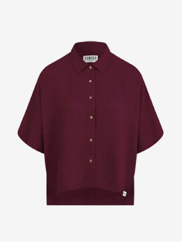 Kimono Women's Linen Shirt | Berry