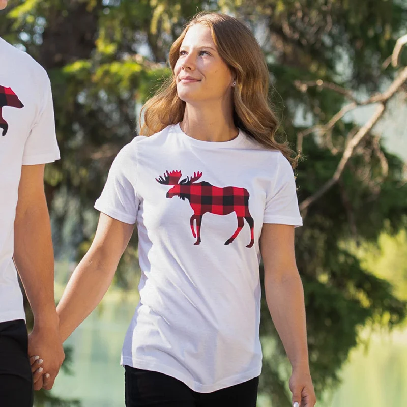 Ladies Red Moose T-Shirt