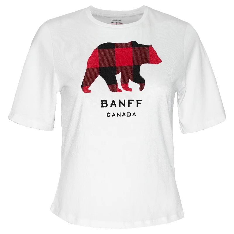 Ladies Red Bear T-Shirt Banff