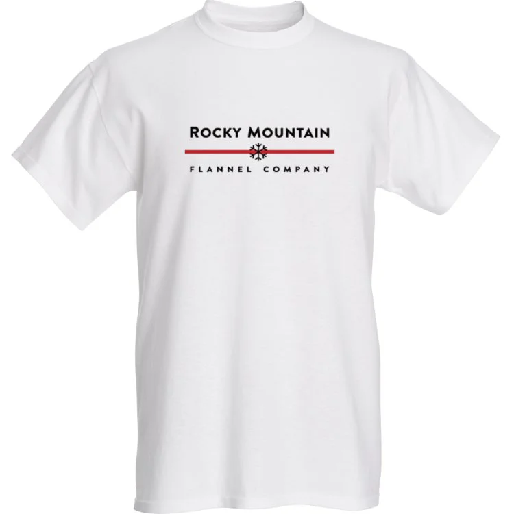 Classic Rocky Mountain Flannel Company T-shirt in White