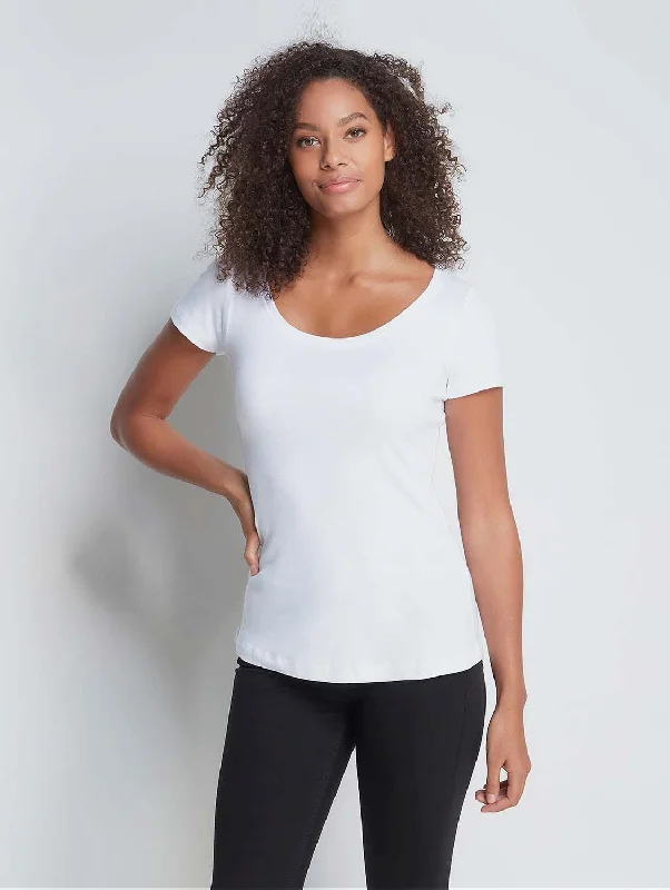 Scoop Neck Cotton & TENCEL™ Modal Blend T-shirt | Multiple Colours