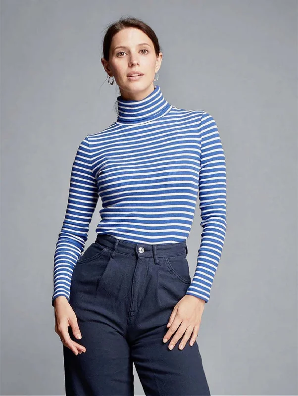 Striped Cotton Roll Neck | Multiple Colours