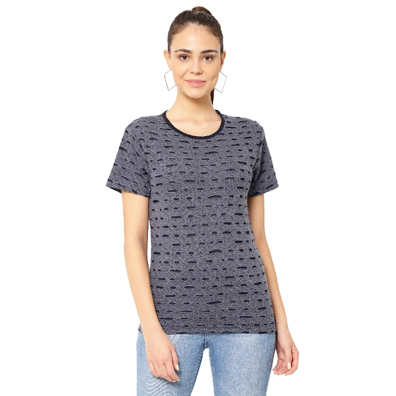 Vimal Jonney Dark Blue Color T-shirt For Women