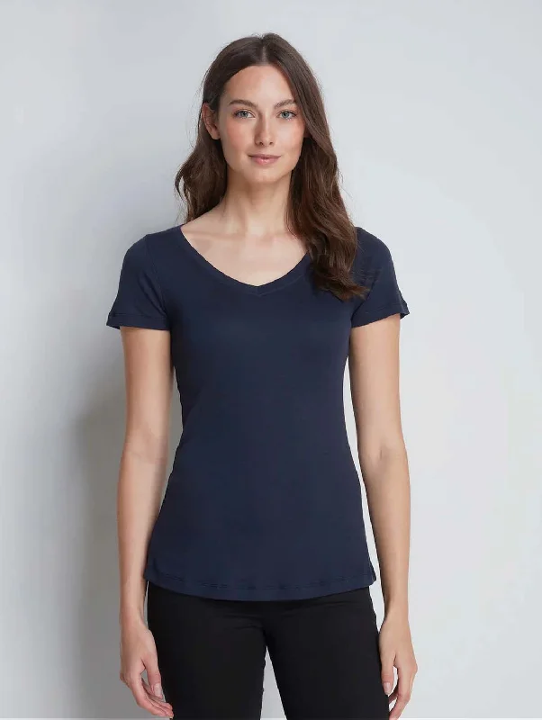 V Neck Cotton TENCEL™ Modal Blend T-shirt | Multiple Colours