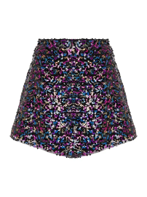 Multicolor Sequined Skirt