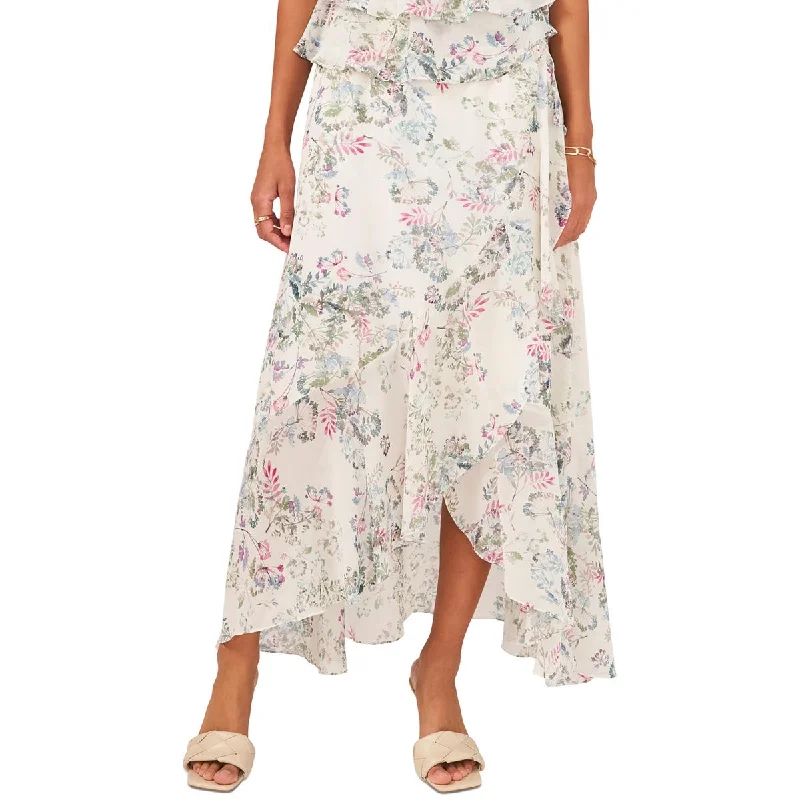 Plus Breezy Dandelion Womens Dandelion Tiered Maxi Skirt