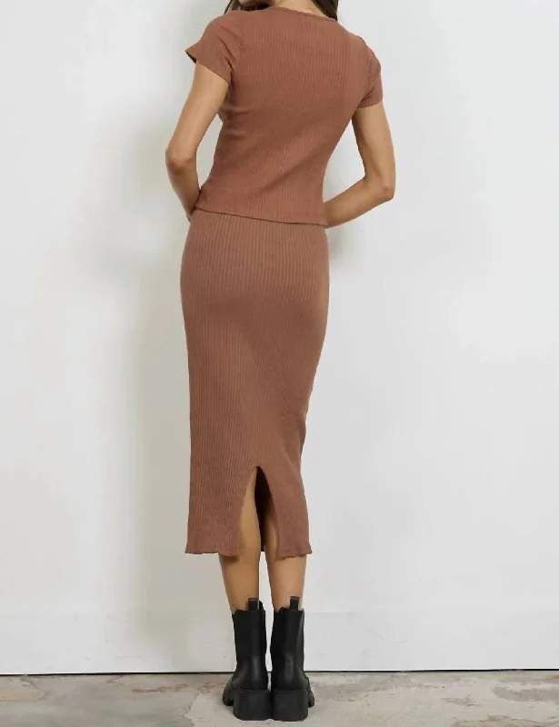 Slim Skirt In Clay