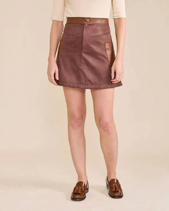 Zoe Skirt In Chocolate