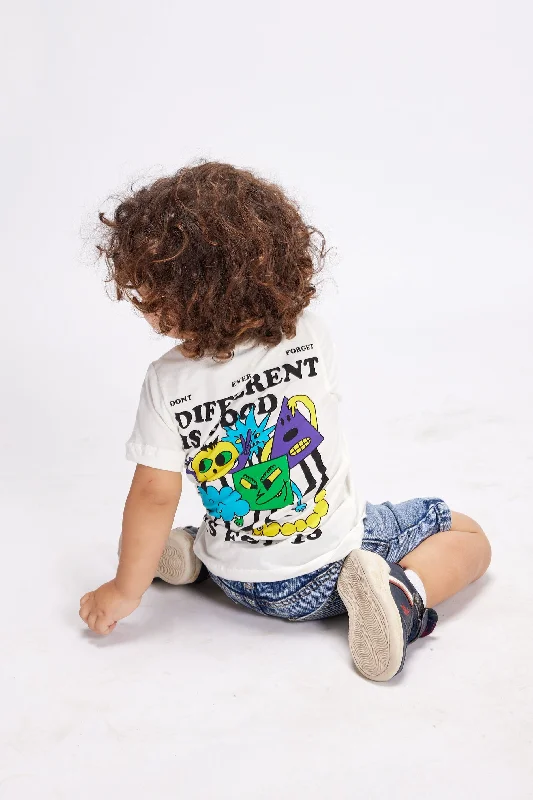 Different Is Good Printed Kids Tee