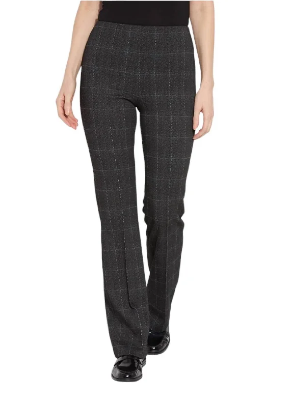 Elysse Wide Leg Pant In San Francisco Plaid