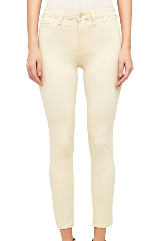 Margot High Rise Skinny Pant In Coconut