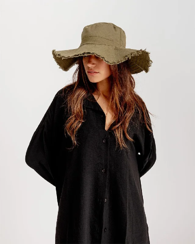 Olive Green Floppy Hat