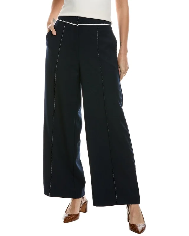 Reiss Oriel Side Stitch Wide Leg Pant