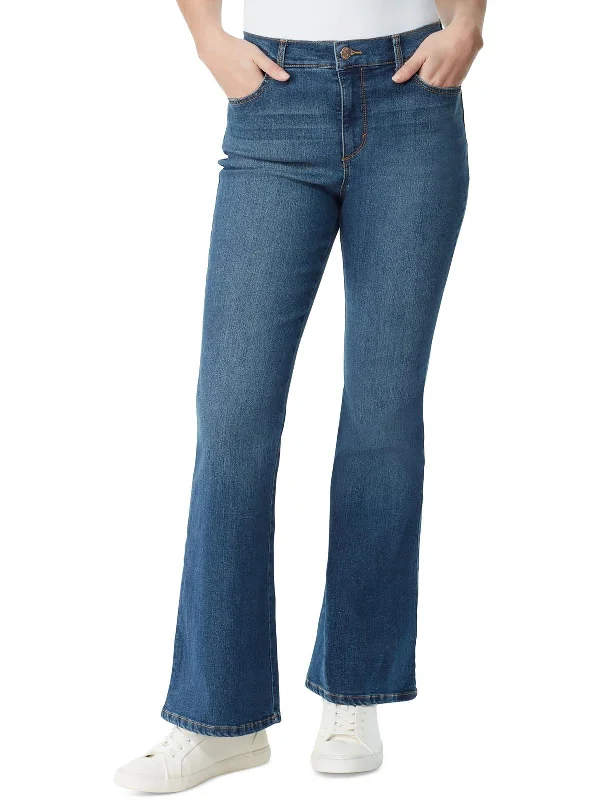 Womens High Rise Medium Wash Bootcut Jeans